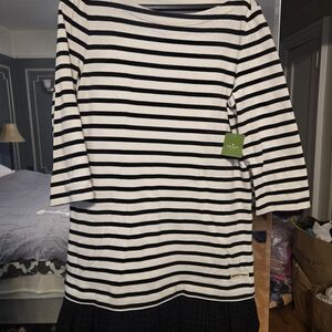 Black and White Striped Dress